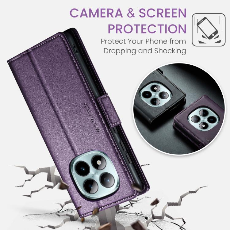 For Redmi Note 15 Pro+ 5G Global 163.3mm CaseMe 023 Butterfly Buckle Litchi Texture RFID Anti-theft Leather Phone Case