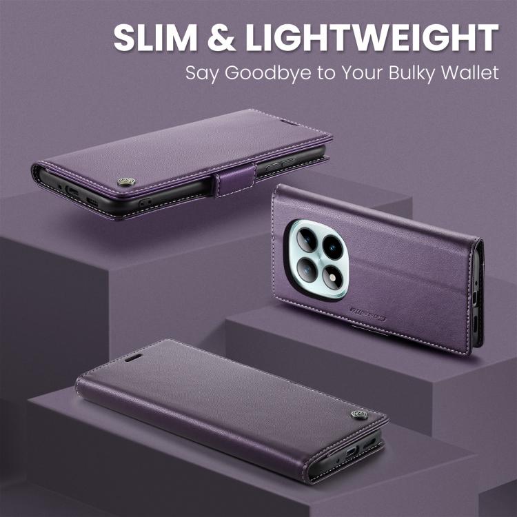 For Redmi Note 15 Pro+ 5G Global 163.3mm CaseMe 023 Butterfly Buckle Litchi Texture RFID Anti-theft Leather Phone Case