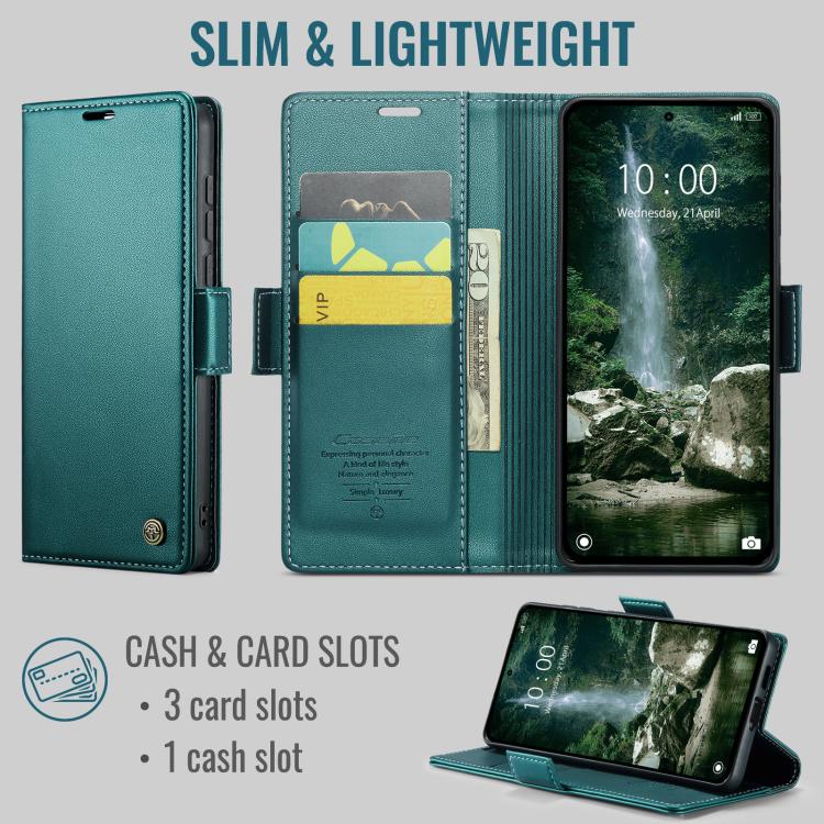 For Xiaomi 17 CaseMe 023 Butterfly Buckle Litchi Texture RFID Anti-theft Leather Phone Case