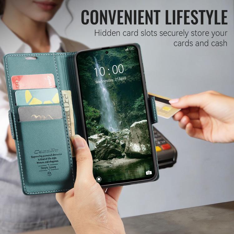 For Xiaomi 17 CaseMe 023 Butterfly Buckle Litchi Texture RFID Anti-theft Leather Phone Case