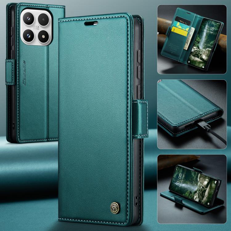 For Xiaomi 17 CaseMe 023 Butterfly Buckle Litchi Texture RFID Anti-theft Leather Phone Case