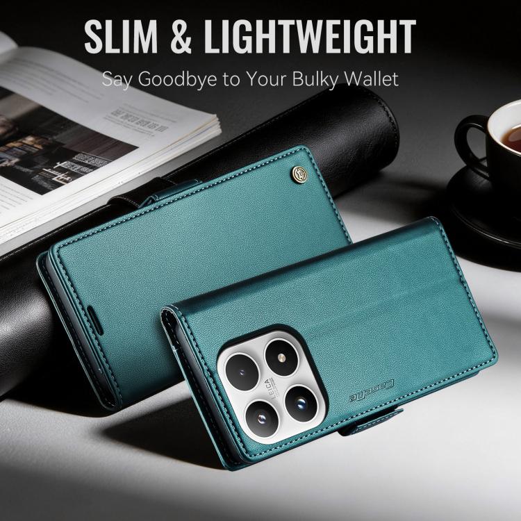 For Xiaomi 17 CaseMe 023 Butterfly Buckle Litchi Texture RFID Anti-theft Leather Phone Case