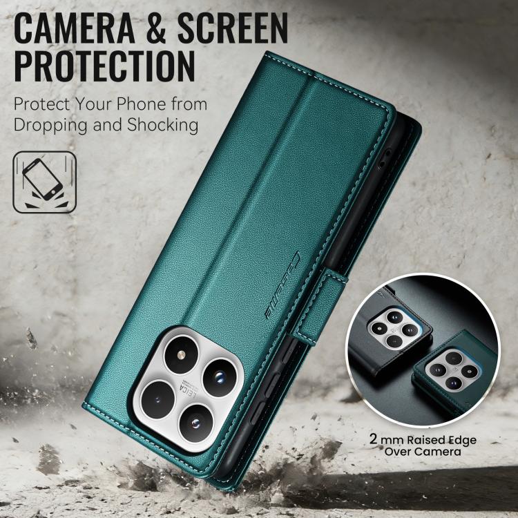 For Xiaomi 17 CaseMe 023 Butterfly Buckle Litchi Texture RFID Anti-theft Leather Phone Case