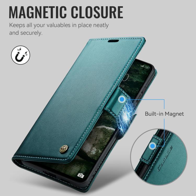 For Xiaomi 17 CaseMe 023 Butterfly Buckle Litchi Texture RFID Anti-theft Leather Phone Case