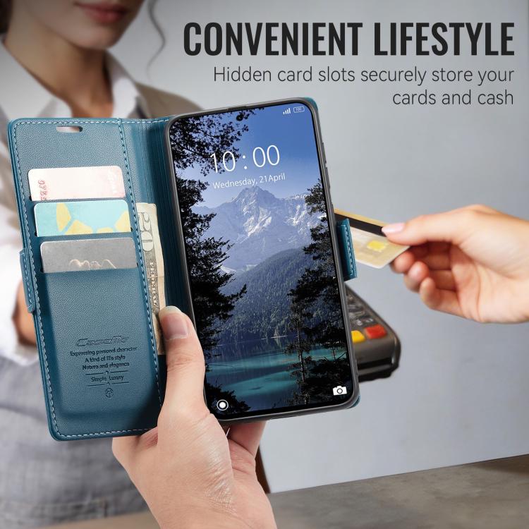 For Xiaomi 17 CaseMe 023 Butterfly Buckle Litchi Texture RFID Anti-theft Leather Phone Case
