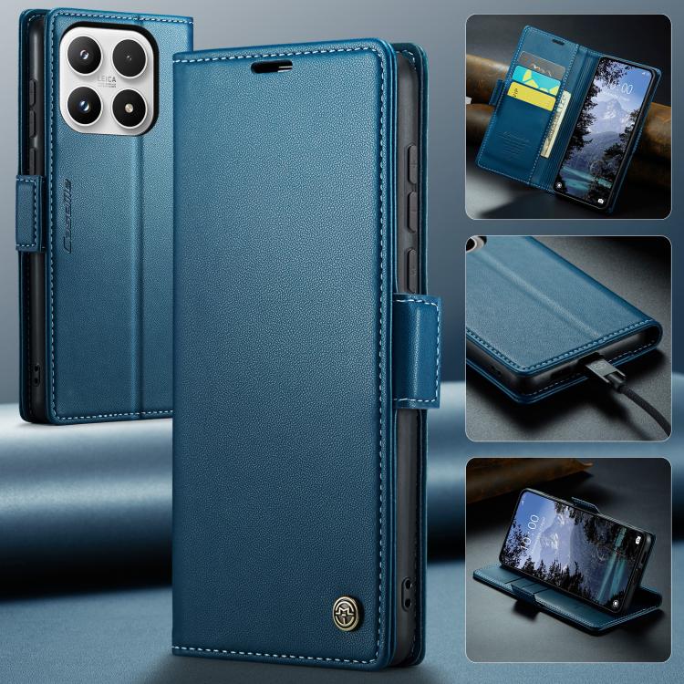 For Xiaomi 17 CaseMe 023 Butterfly Buckle Litchi Texture RFID Anti-theft Leather Phone Case