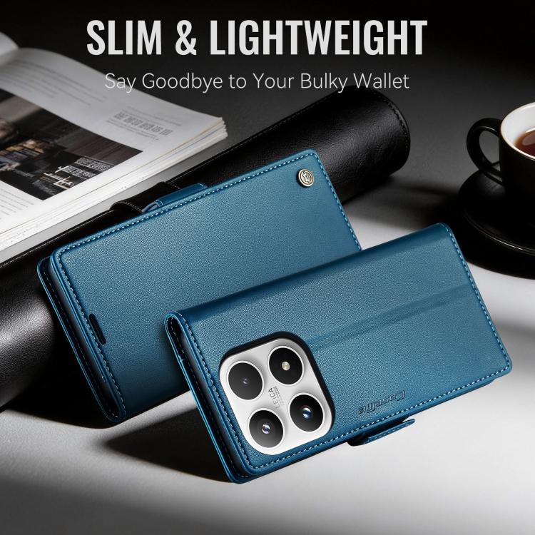 For Xiaomi 17 CaseMe 023 Butterfly Buckle Litchi Texture RFID Anti-theft Leather Phone Case