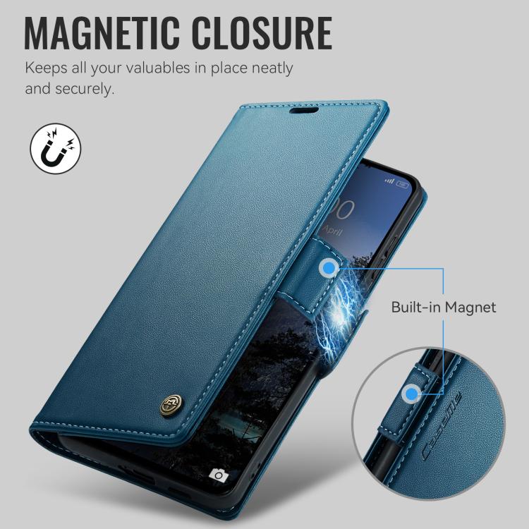 For Xiaomi 17 CaseMe 023 Butterfly Buckle Litchi Texture RFID Anti-theft Leather Phone Case
