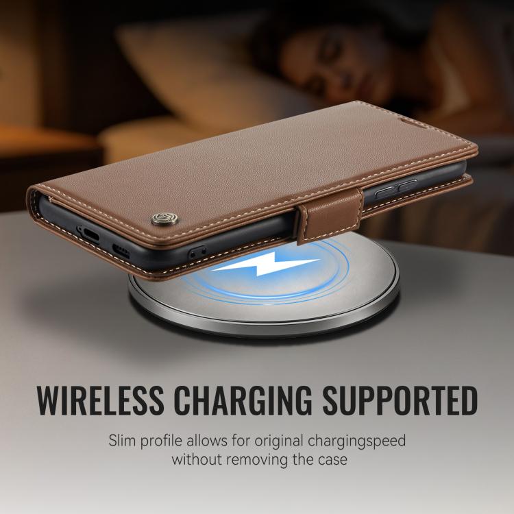 For Xiaomi 17 CaseMe 023 Butterfly Buckle Litchi Texture RFID Anti-theft Leather Phone Case