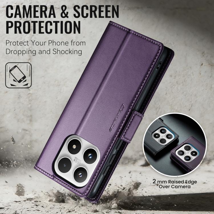 For Xiaomi 17 CaseMe 023 Butterfly Buckle Litchi Texture RFID Anti-theft Leather Phone Case