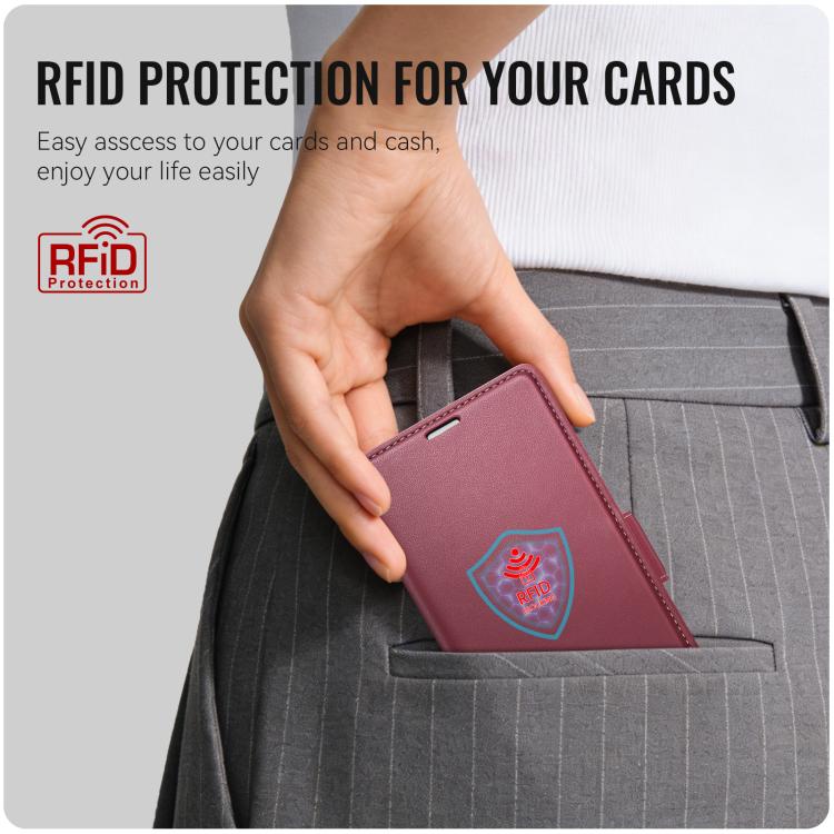 For Xiaomi 17 Ultra CaseMe 023 Butterfly Buckle Litchi Texture RFID Anti-theft Leather Phone Case