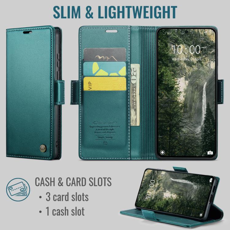 For Xiaomi 17 Ultra CaseMe 023 Butterfly Buckle Litchi Texture RFID Anti-theft Leather Phone Case