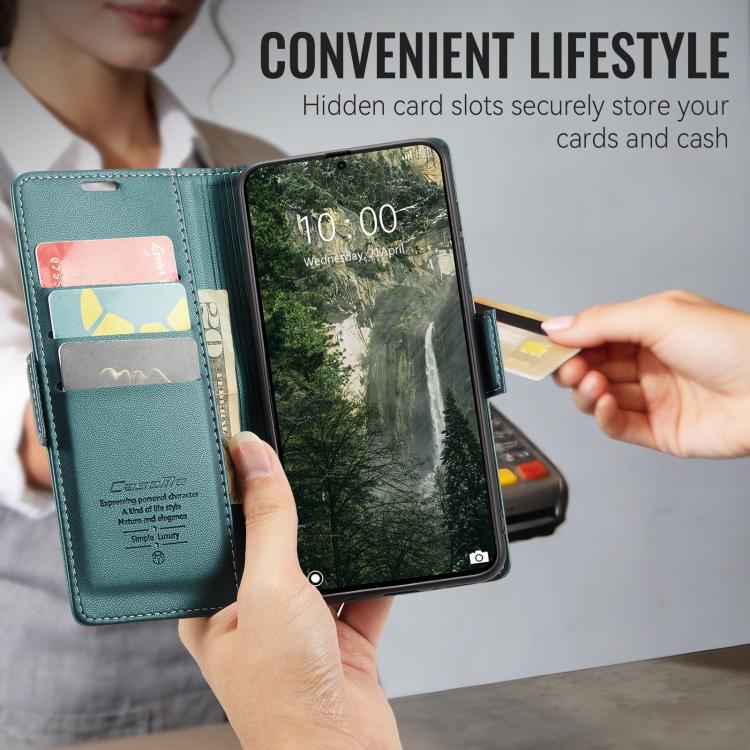 For Xiaomi 17 Ultra CaseMe 023 Butterfly Buckle Litchi Texture RFID Anti-theft Leather Phone Case