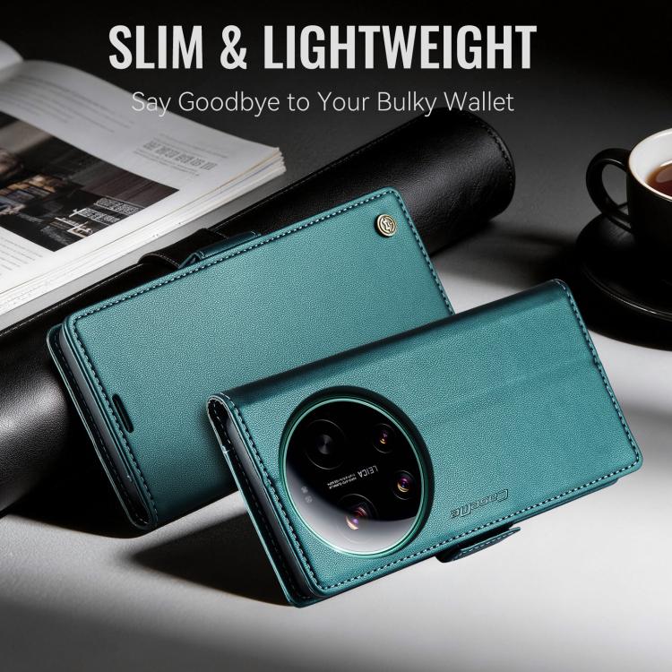For Xiaomi 17 Ultra CaseMe 023 Butterfly Buckle Litchi Texture RFID Anti-theft Leather Phone Case