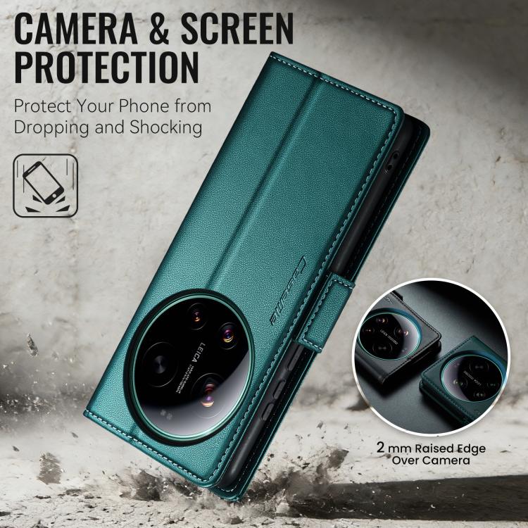 For Xiaomi 17 Ultra CaseMe 023 Butterfly Buckle Litchi Texture RFID Anti-theft Leather Phone Case