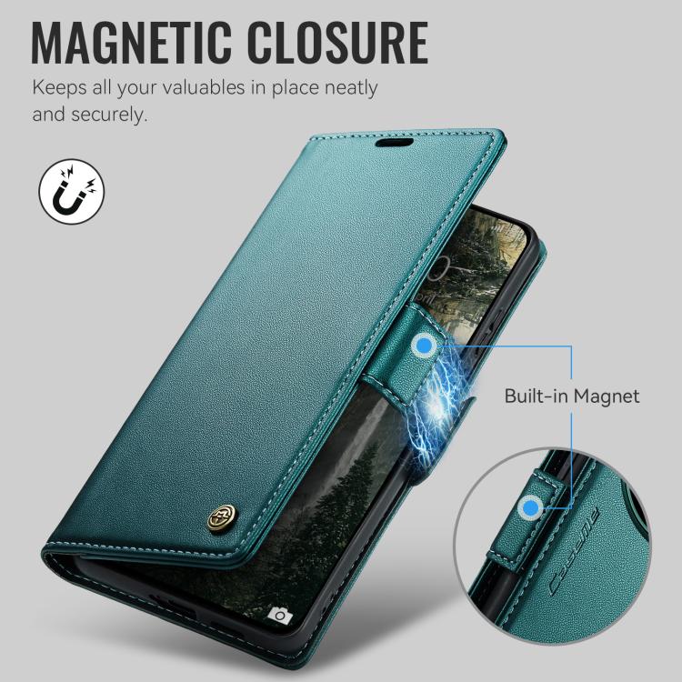 For Xiaomi 17 Ultra CaseMe 023 Butterfly Buckle Litchi Texture RFID Anti-theft Leather Phone Case