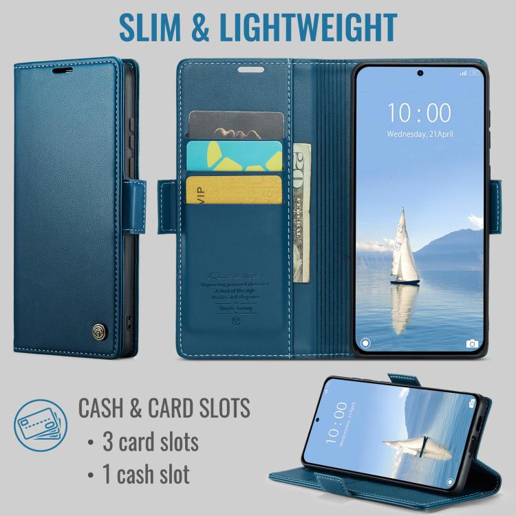 For Xiaomi 17 Ultra CaseMe 023 Butterfly Buckle Litchi Texture RFID Anti-theft Leather Phone Case