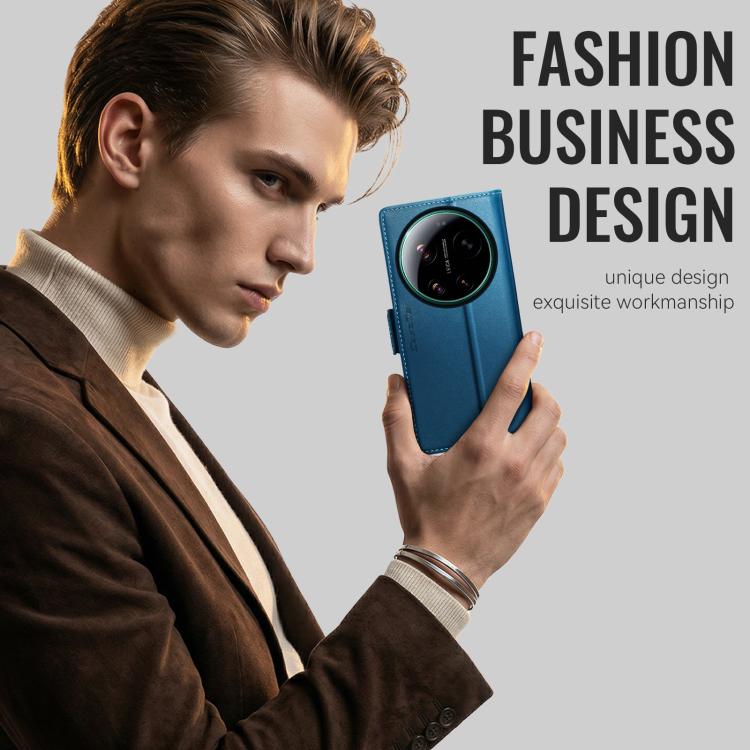 For Xiaomi 17 Ultra CaseMe 023 Butterfly Buckle Litchi Texture RFID Anti-theft Leather Phone Case