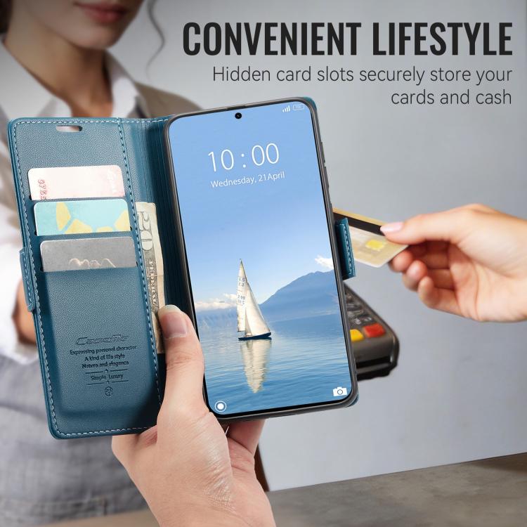 For Xiaomi 17 Ultra CaseMe 023 Butterfly Buckle Litchi Texture RFID Anti-theft Leather Phone Case
