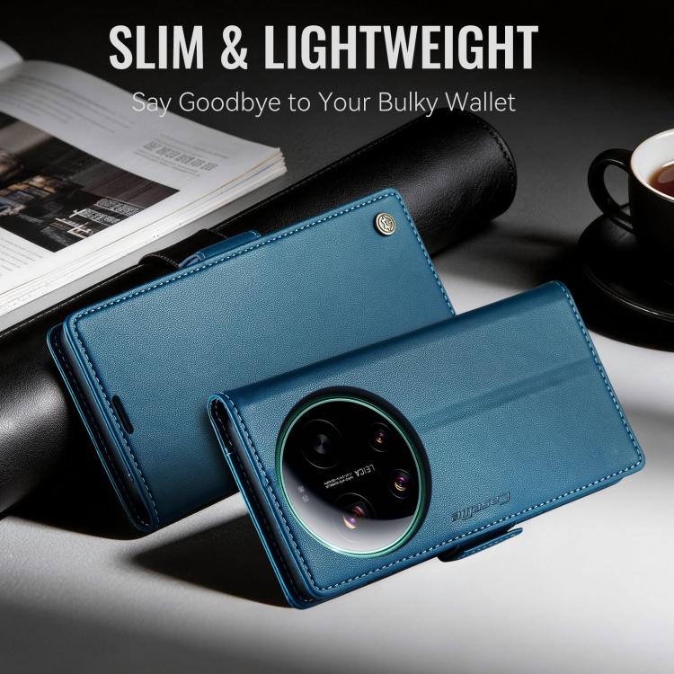 For Xiaomi 17 Ultra CaseMe 023 Butterfly Buckle Litchi Texture RFID Anti-theft Leather Phone Case