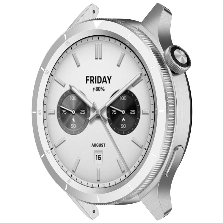 For Xiaomi Watch S4 Tempered Glass Film Hybrid Stainless Steel Watch Protective Ring