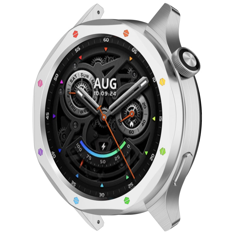 For Xiaomi Watch S4 Tempered Glass Film Hybrid Stainless Steel Watch Protective Ring