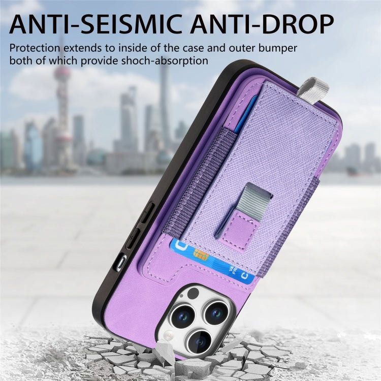 For iPhone 15 Retro Magsafe Cross Leather Pull-Out Card Bag Back Phone Case