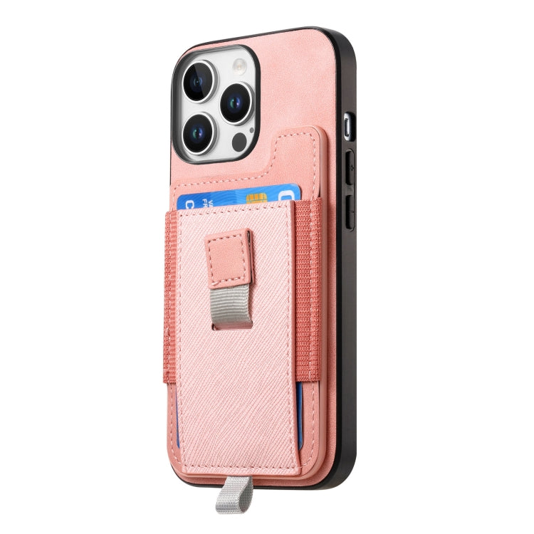 For iPhone 14 Retro Magsafe Cross Leather Pull-Out Card Bag Back Phone Case
