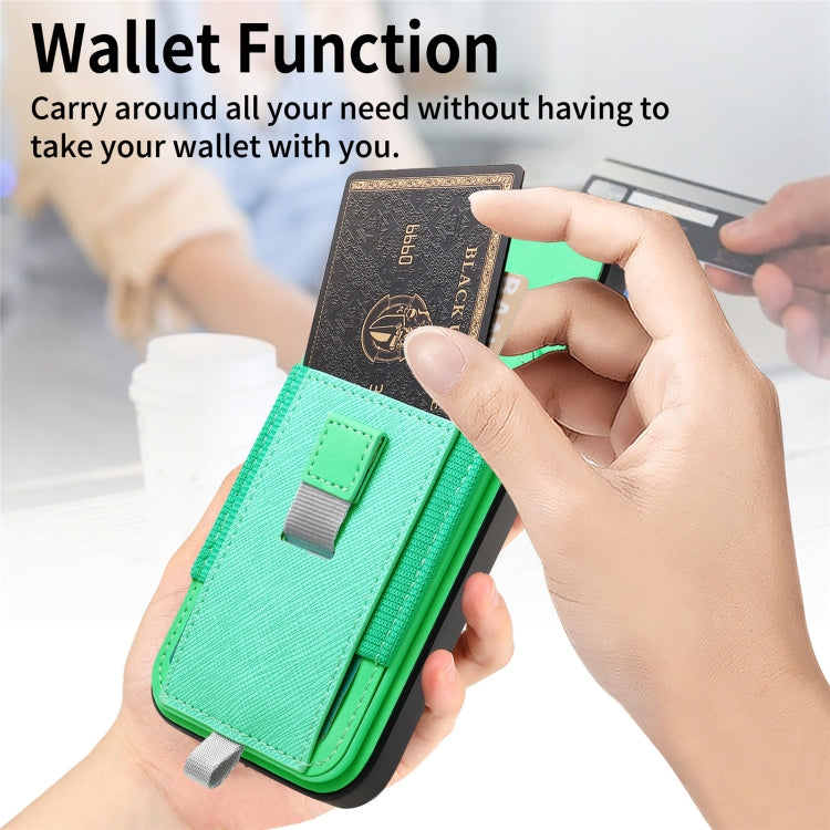 For iPhone 7 / 8 / SE 2022 Retro Magsafe Cross Leather Pull-Out Card Bag Back Phone Case