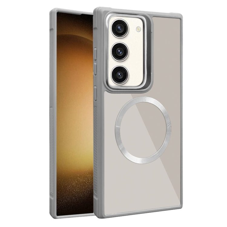 For Samsung Galaxy S23+ 5G Plated CD Texture MagSafe Acrylic Hybrid TPU Phone Case