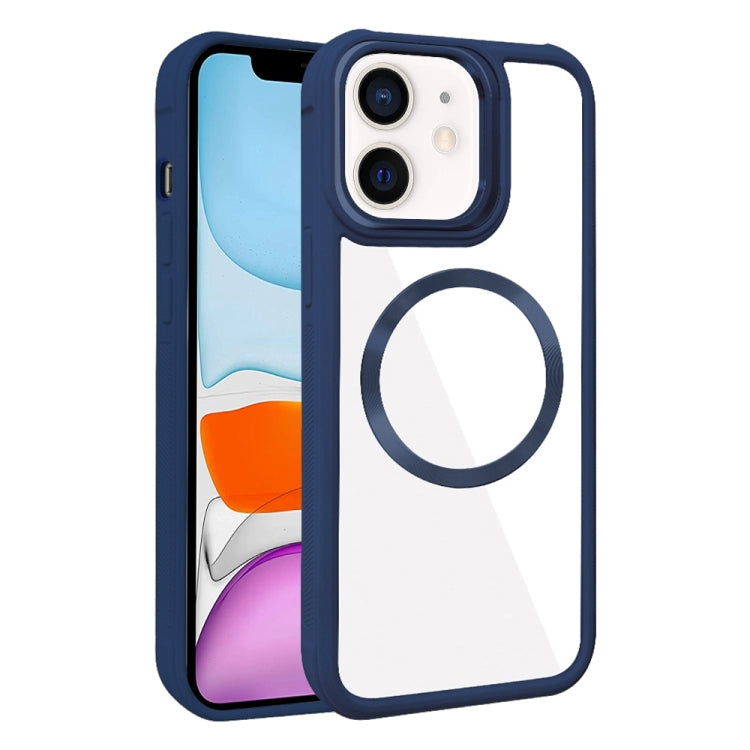 For iPhone 11 Plated CD Texture MagSafe Acrylic Hybrid TPU Phone Case