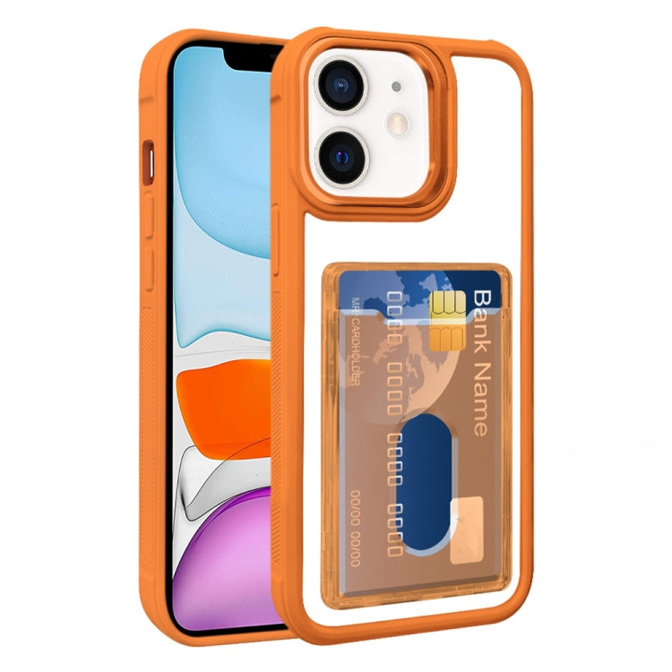 For iPhone 11 Electroplated Card Bag Acrylic Hybrid TPU Phone Case
