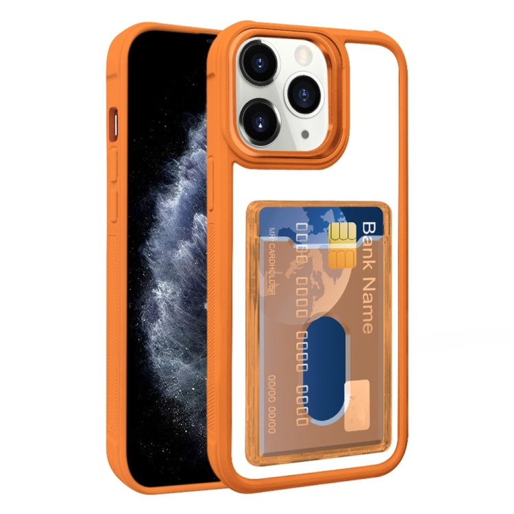 For iPhone 11 Pro Max Electroplated Card Bag Acrylic Hybrid TPU Phone Case