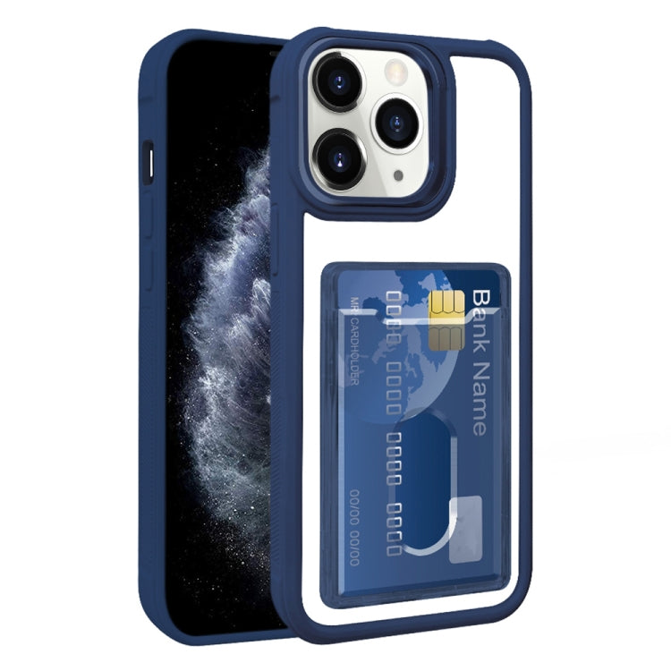 For iPhone 11 Pro Max Electroplated Card Bag Acrylic Hybrid TPU Phone Case
