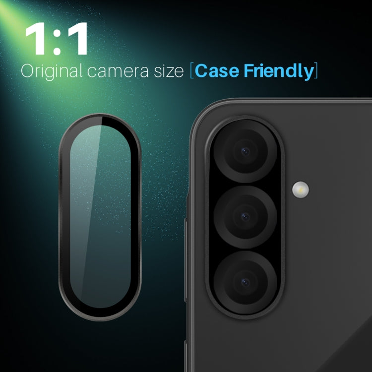 For Samsung Galaxy A56 5G NORTHJO Camera Lens Protector CD Metal Ring Tempered Glass Film