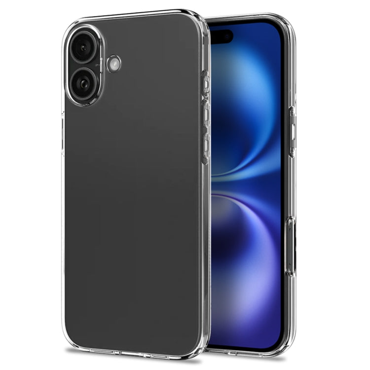 For iPhone 16 Plus NORTHJO 4 in 1 TPU Phone Case with Screen Film and Lens Film and Camera Control Button Cover - Clear