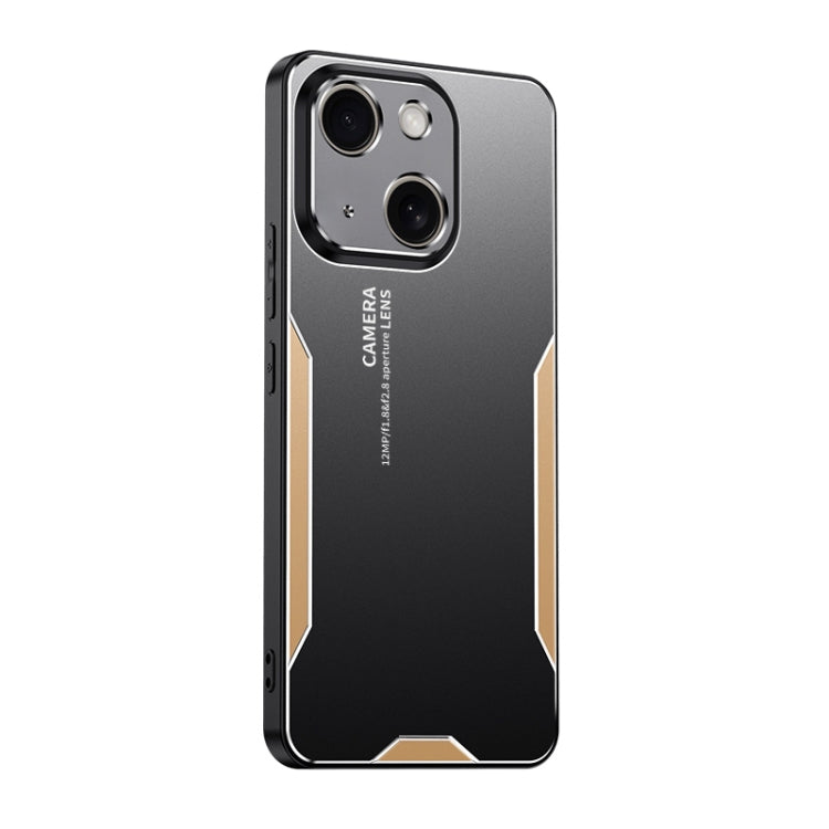 For iPhone 14 Blade Series TPU Hybrid Metal Phone Case