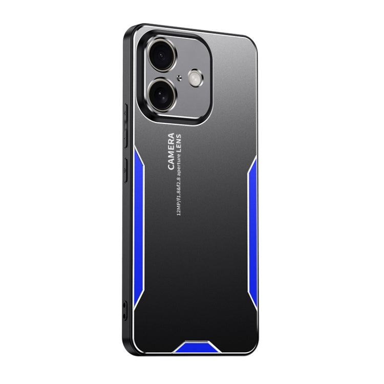 For iPhone 16 Plus Blade Series TPU Hybrid Metal Phone Case