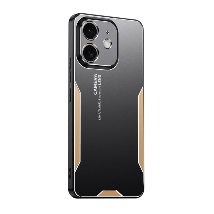For iPhone 12 Blade Series TPU Hybrid Metal Phone Case
