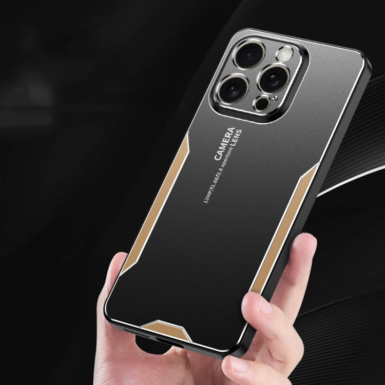 For iPhone 13 Pro Blade Series TPU Hybrid Metal Phone Case