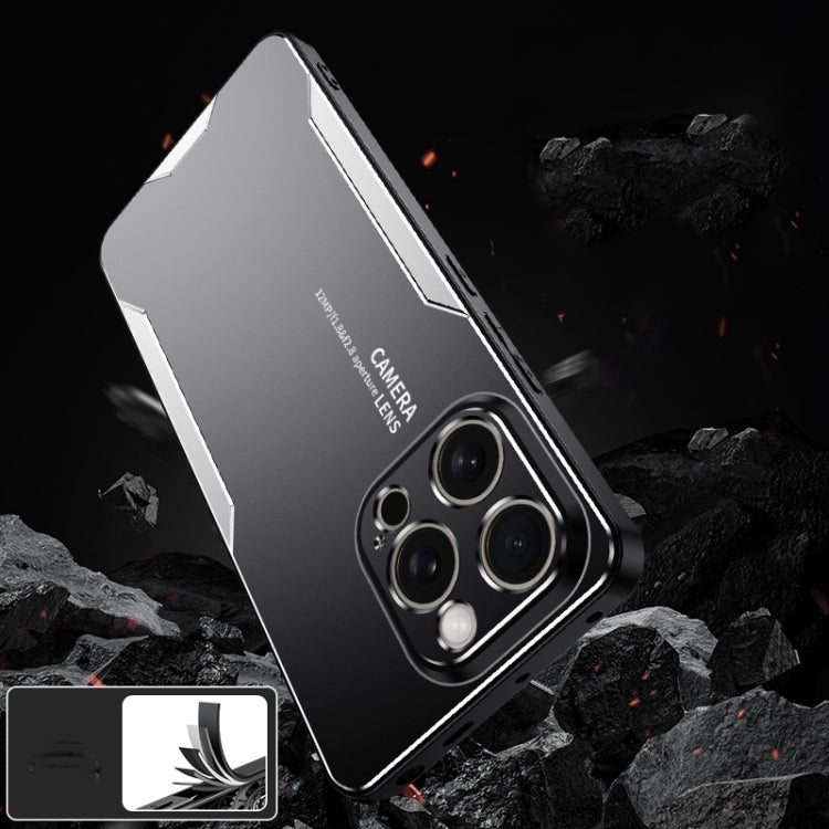 For iPhone 12 Blade Series TPU Hybrid Metal Phone Case