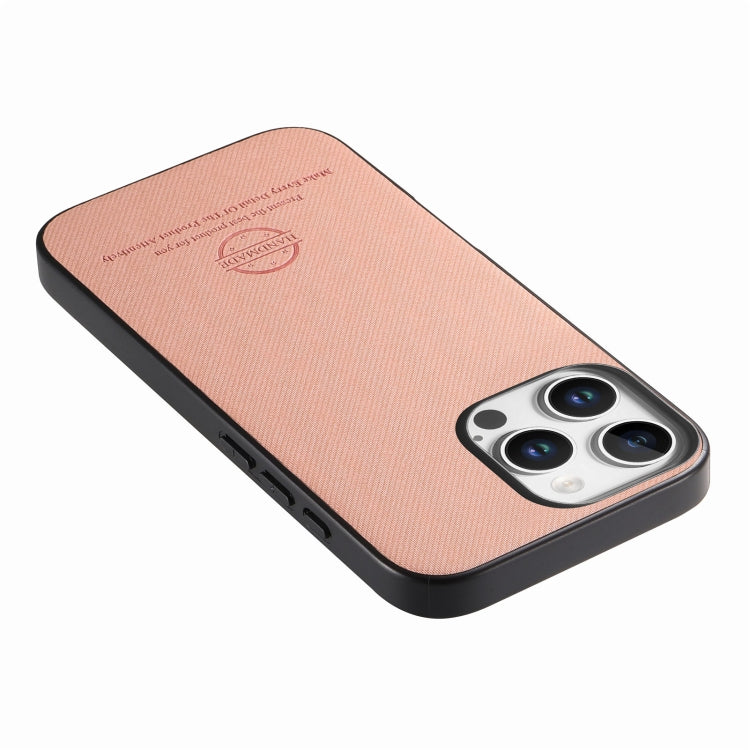 For iPhone 11 Twill Fabric Leather Skin Back Phone Case