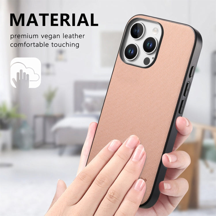 For iPhone 11 Twill Fabric Leather Skin Back Phone Case