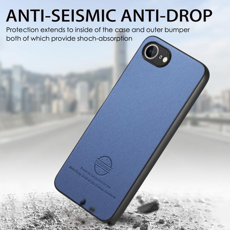 For iPhone 17e / 16e Twill Fabric Leather Skin Back Phone Case