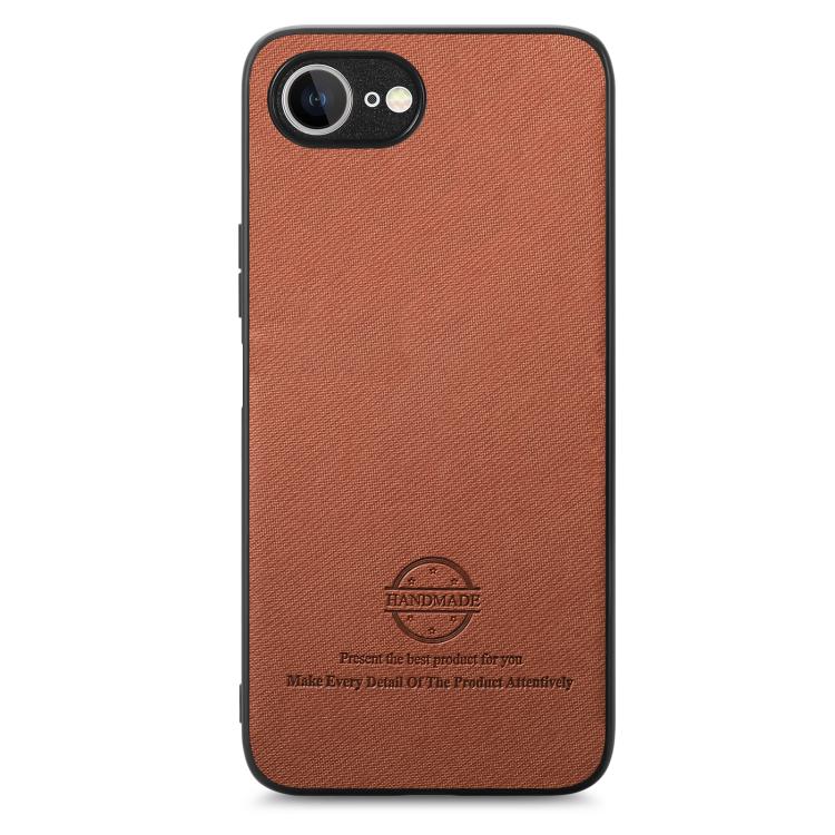 For iPhone 17e / 16e Twill Fabric Leather Skin Back Phone Case