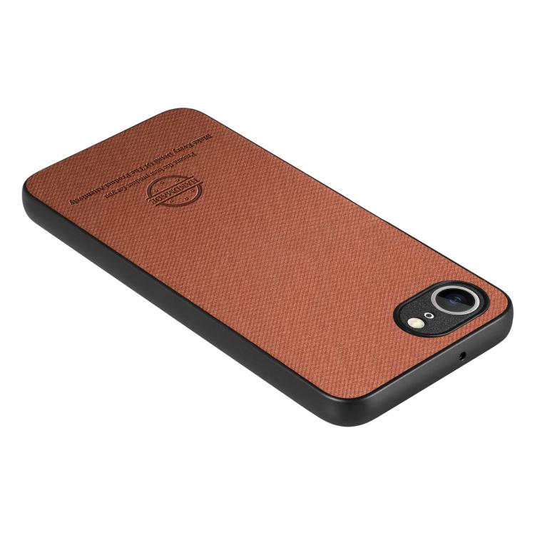 For iPhone 17e / 16e Twill Fabric Leather Skin Back Phone Case