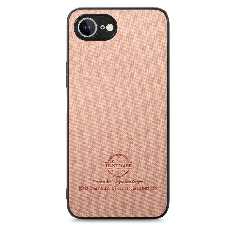 For iPhone 17e / 16e Twill Fabric Leather Skin Back Phone Case