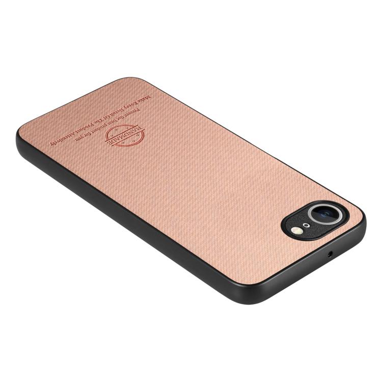 For iPhone 17e / 16e Twill Fabric Leather Skin Back Phone Case