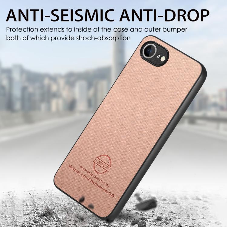 For iPhone 17e / 16e Twill Fabric Leather Skin Back Phone Case