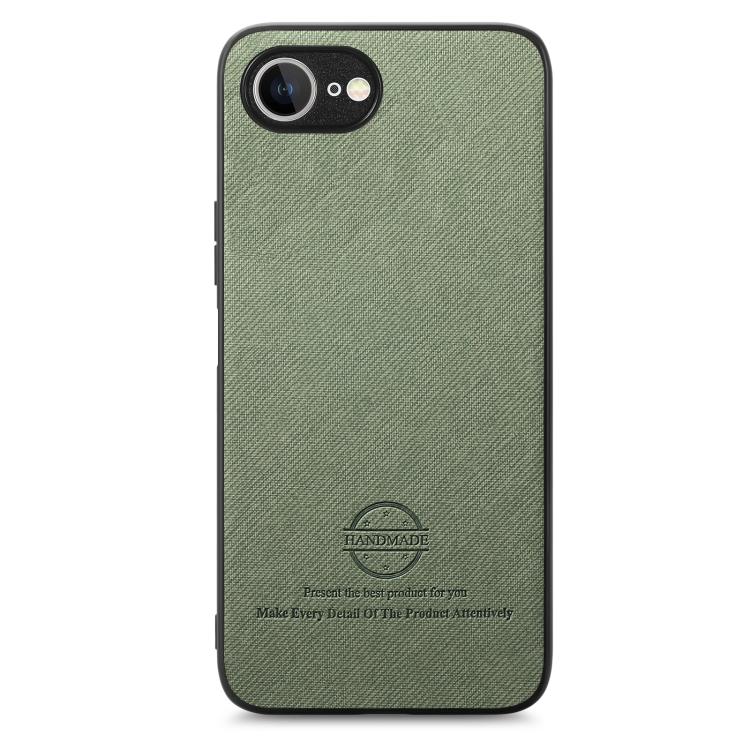 For iPhone 17e / 16e Twill Fabric Leather Skin Back Phone Case